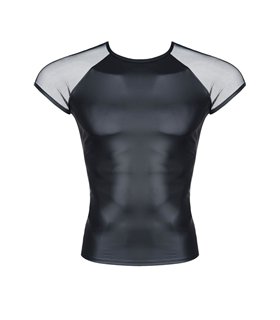 Transparentes Tüll-Shirt mit matter Wetlook-Oberfläche | Regnes Fetish Planet Transparentes Tüll-Shirt mit matter Wetlook-Oberfläche | Regnes Fetish Planet