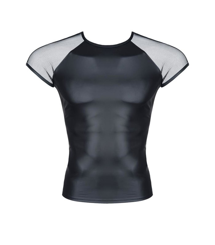 Transparentes Tüll-Shirt mit matter Wetlook-Oberfläche | Regnes Fetish Planet