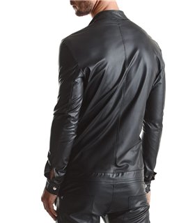 Slim-Fit Fliegerjacke aus Wetlock-Material mit Metallknöpfen | Regnes Fetish Planet Slim-Fit Fliegerjacke aus Wetlock-Material mit Metallknöpfen | Regnes Fetish Planet