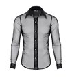 Herren Slim-Fit Hemd aus Wetlook-Mesh mit Metallknöpfen | Regnes Fetish Planet Herren Slim-Fit Hemd aus Wetlook-Mesh mit Metallknöpfen | Regnes Fetish Planet