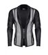 Extravagante Mesh-Jacke mit Wetlook-Elementen und vertikalen Linien | Regnes Fetish Planet