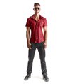 Herren Military-Hemd mit Druckknöpfen und vertikalen Steppnähten | Regnes Fetish Planet Herren Military-Hemd mit Druckknöpfen und vertikalen Steppnähten | Regnes Fetish Planet