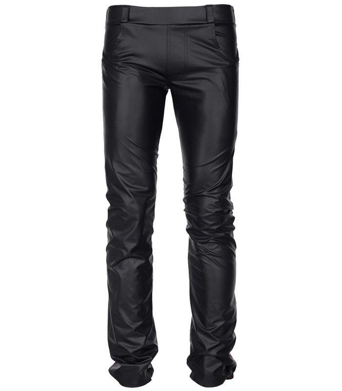 Herren Wetlook Hose mit tiefer Taille und Taschen | Regnes Fetish Planet