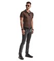 Transparentes Herren Mesh Poloshirt mit vertikalen Steppnähten | Regnes Fetish Planet Transparentes Herren Mesh Poloshirt mit vertikalen Steppnähten | Regnes Fetish Planet