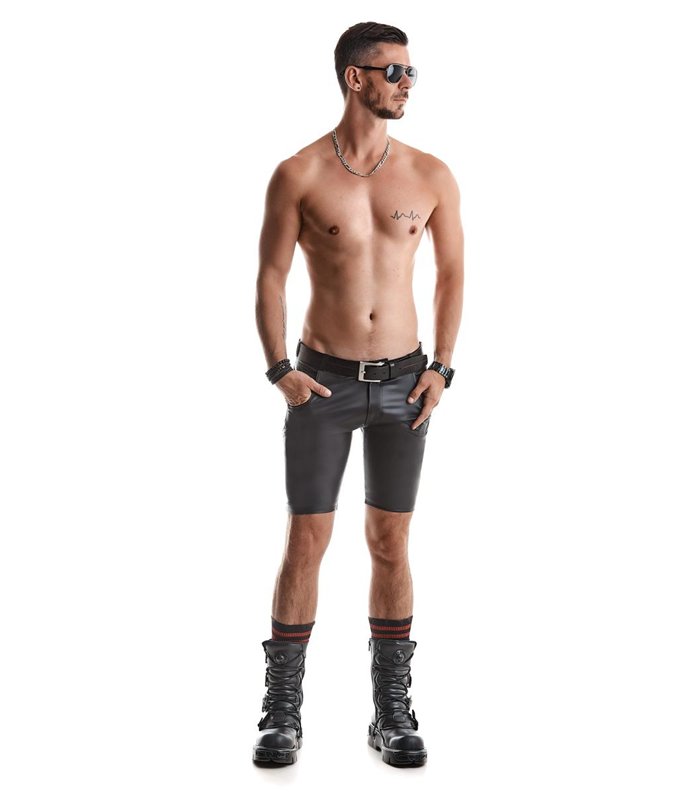 Herren Shorts mit Taschen aus elastischem Wetoolk | Regnes Fetish Planet
