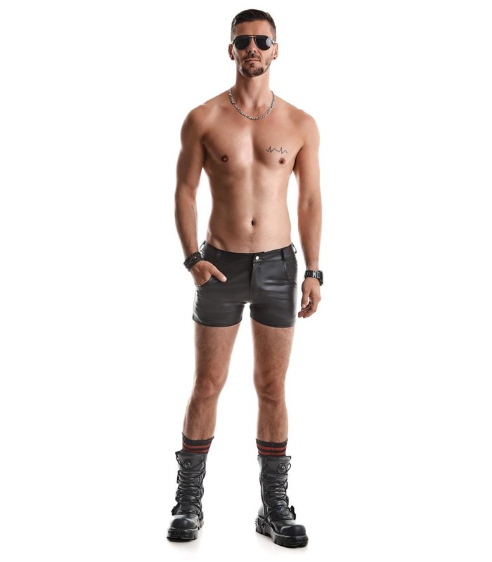Herren Shorts mit Taschen, Gürtelschlaufen und Alcantara-Etikett | Regnes Fetish Planet