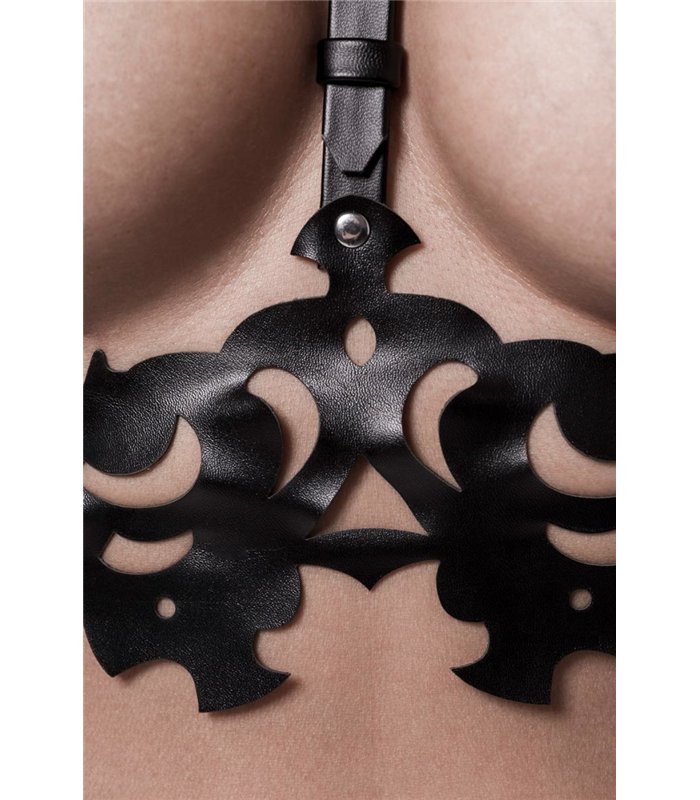 Harness-Set mit Halsband, Strapsgürtel und String | Grey Velvet