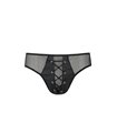 Herren Slip mit Schnürung aus Kunstleder und Netzmaterial | Passion Menswear Herren Slip mit Schnürung aus Kunstleder und Netzmaterial | Passion Menswear