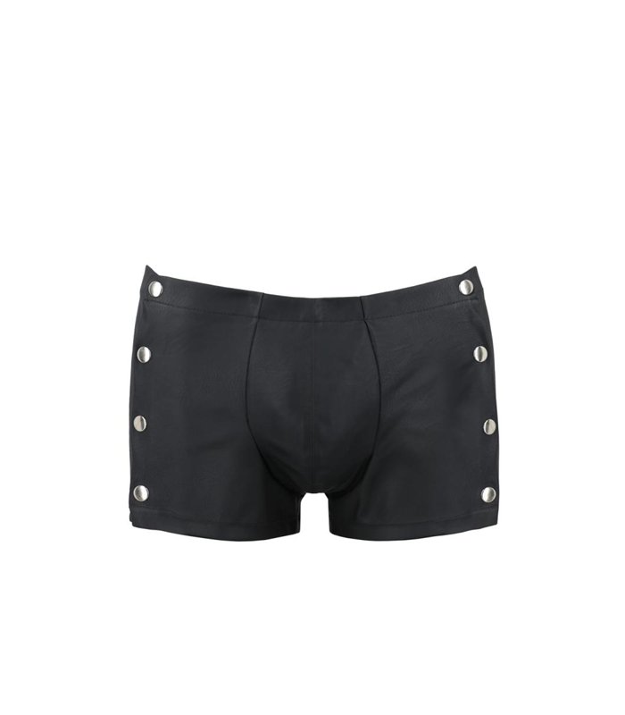 Herren Kunstleder Shorts mit seitlicher Öffnung und Gummibund | Passion Menswear