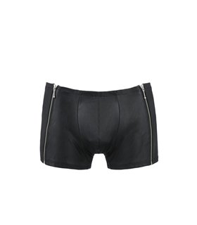 Herren Shorts aus matter Kunstleder mit seitlichen Reißverschluss | Passion Menswear Herren Shorts aus matter Kunstleder mit seitlichen Reißverschluss | Passion Menswear