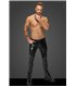 Wetlook Herren Hose mit Schlangen-Struktur und Reißverschluss | Noir Handmade Men