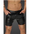 Herren Shorts im Schlangen Wetlook mit Knopf und Reißverschluss | Noir Handmade Men