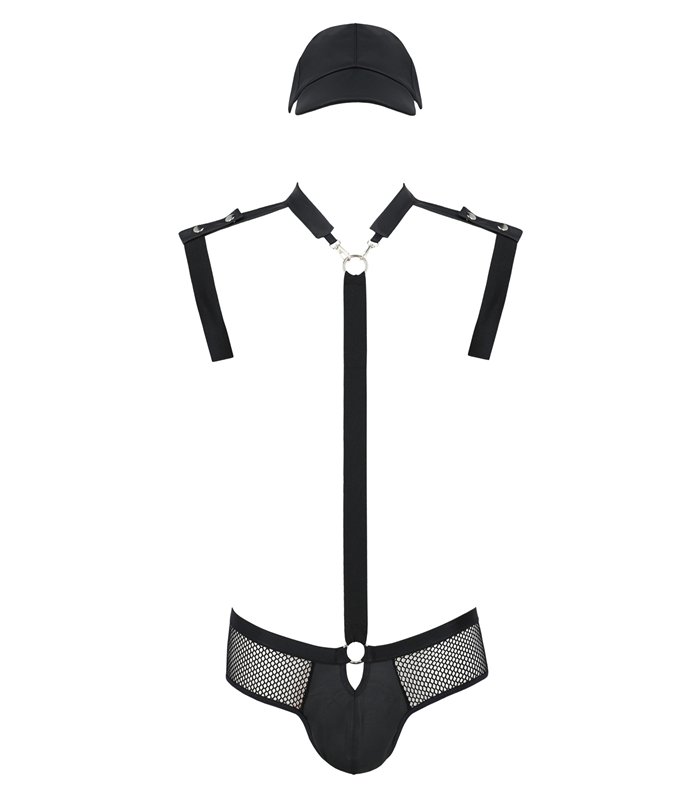 Harness Set mit Netzdetails und Metallelementen | Passion Menswear