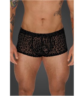 Männer Shorts mit Leoparden Flock Muster | Noir Handmade Men