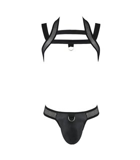 Harness Set mit Netzeinsätzen, Metallring und Gummibändern | Passion Menswear Harness Set mit Netzeinsätzen, Metallring und Gummibändern | Passion Menswear