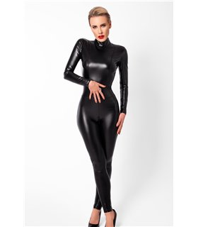 Powerwetlook Catsuit mit rückseitigem Reißverschluss | Noir Handmade