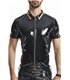 Herren Poloshirt mit Regenbogen-Kragen und Reißverschluss | Regnes Fetish Planet