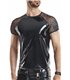 PVC Mesh T-Shirt mit Regenbogen-Patch für Herren | Regnes Fetish Planet
