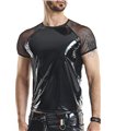 PVC Mesh T-Shirt mit Regenbogen-Patch für Herren | Regnes Fetish Planet PVC Mesh T-Shirt mit Regenbogen-Patch für Herren | Regnes Fetish Planet