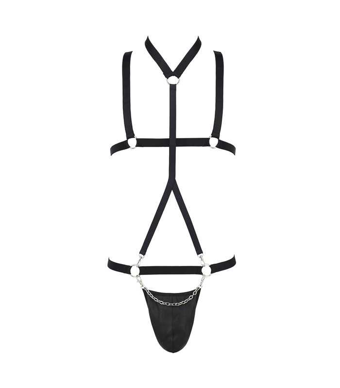 Harness-Set mit Gummibändern und Metallelementen | Passion Menswear