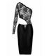 Wetlook-Kleid mit Spitzendetails und elegantem Schnitt | Noir Handmade