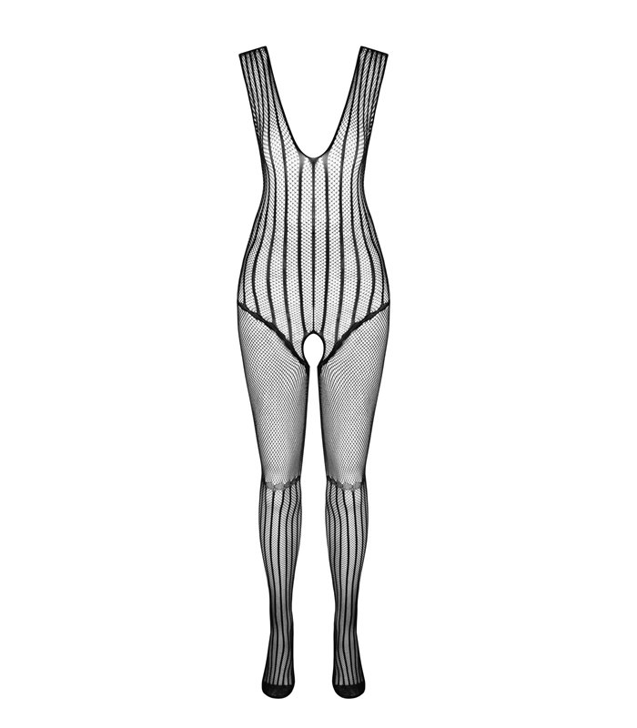 Transparenter Netz-Catsuit mit Öffnung | Passion