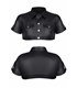 Militärisches Crop-Top mit Schulterklappen und Patches | Regnes Fetish Planet