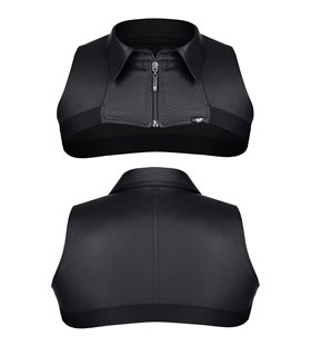 Crop Top mit Reißverschluss und perforiertem Wetlook-Einsatz | Regnes Fetish Planet Crop Top mit Reißverschluss und perforiertem Wetlook-Einsatz | Regnes Fetish Planet