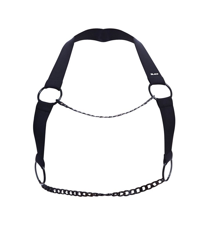Herren-Harness mit Metallringen und Kettendetails | CUT4MEN