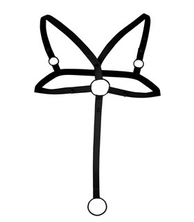 Männer Harness Gummiband Metallringe Körpergeschirr | CUT4MEN Männer Harness Gummiband Metallringe Körpergeschirr | CUT4MEN