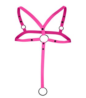 Männer Harness mit Metallringen und gummiertem Logo | CUT4MEN Männer Harness mit Metallringen und gummiertem Logo | CUT4MEN