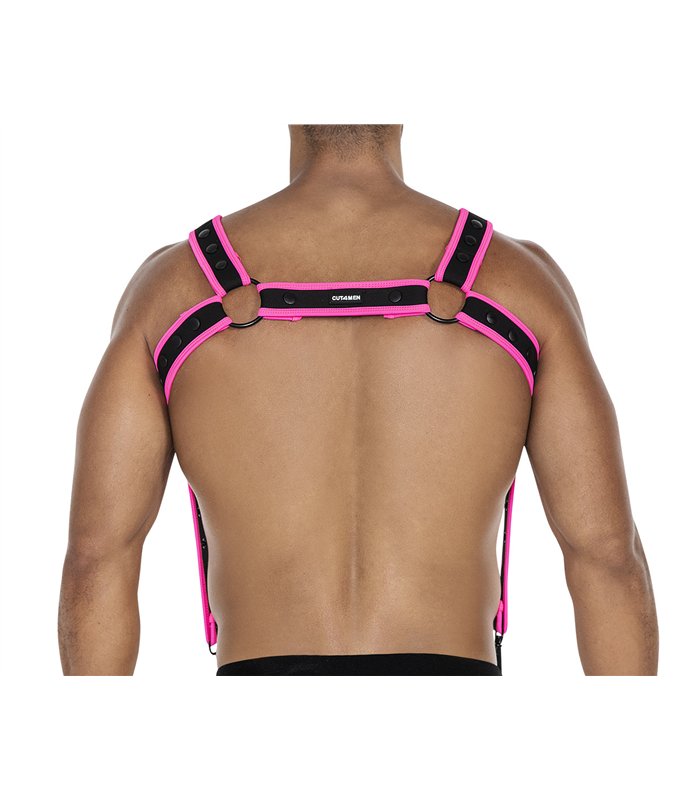Männer Harness mit Metallringen und verstellbaren Druckknöpfen | CUT4MEN
