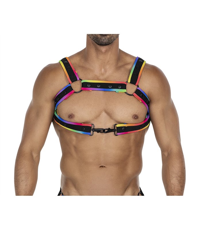 Herren Harness zweiteilig mit Metallringen und Karabinerhaken | CUT4MEN