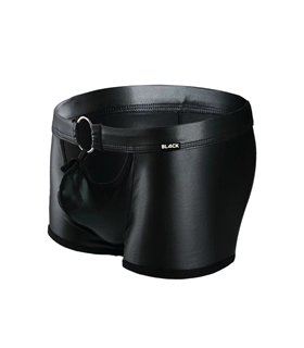 Boxershorts mit Metallring aus glänzendem Wetlook-Material | CUT4MEN Boxershorts mit Metallring aus glänzendem Wetlook-Material | CUT4MEN