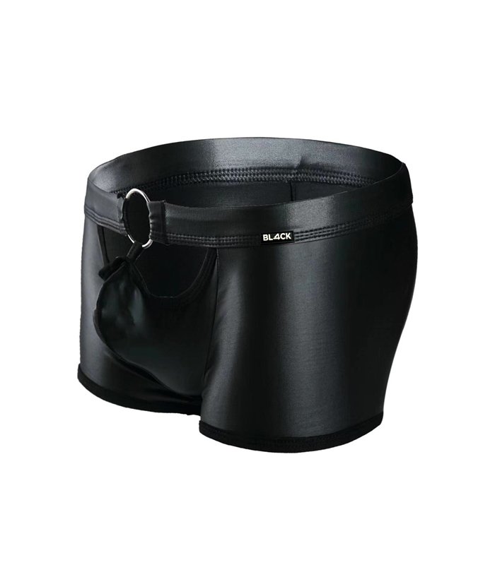 Boxershorts mit Metallring aus glänzendem Wetlook-Material | CUT4MEN