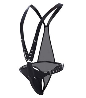 Herren Kunstleder Body-Harness mit verstellbaren Druckknöpfen | CUT4MEN Herren Kunstleder Body-Harness mit verstellbaren Druckknöpfen | CUT4MEN