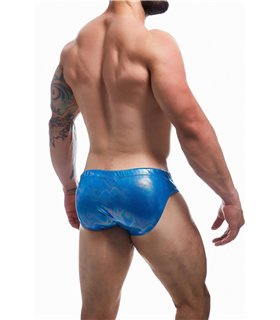 Badeslip mit herausnehmbarem Suspensorium aus glänzendem Stretch-Material | CUT4MEN Badeslip mit herausnehmbarem Suspensorium aus glänzendem Stretch-Material | CUT4MEN
