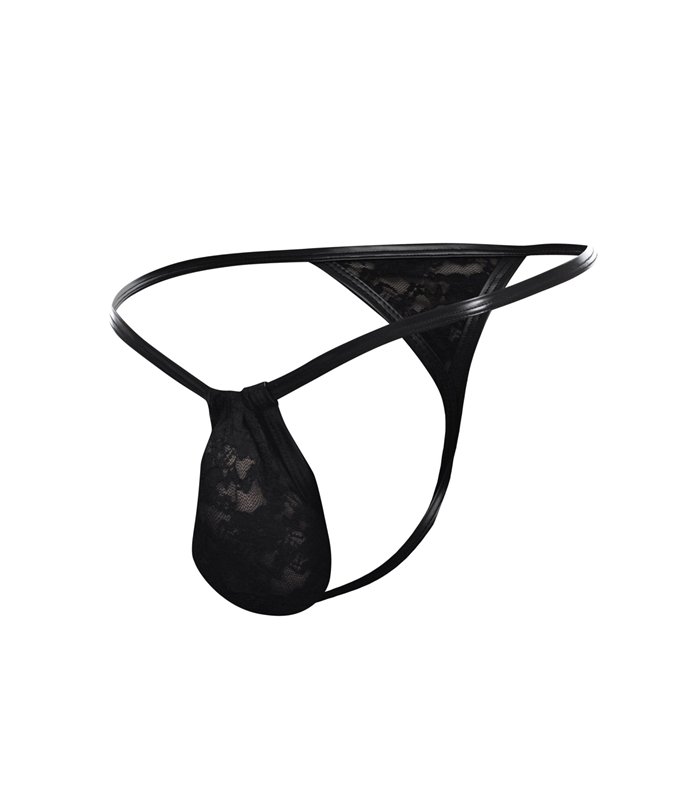 G-String mit Spitzeneinsatz und Suspensorium | CUT4MEN