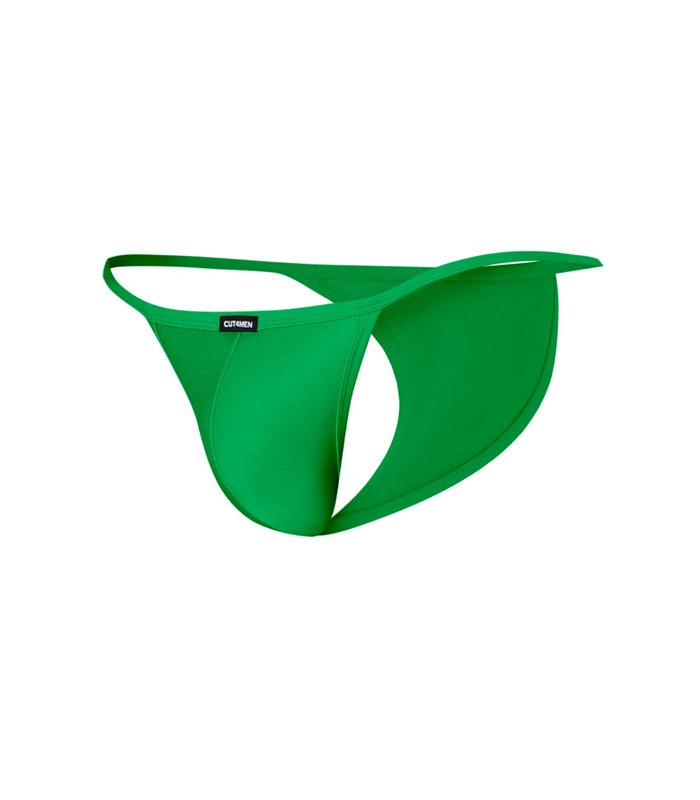 Herren-Tanga aus weicher Mikrofaser mit gummiertem Logo | CUT4MEN