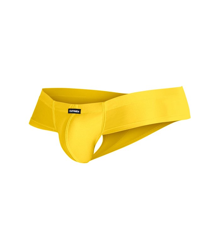 Männlicher Cheeky Brief aus Mikrofaser mit gummiertem Logo | CUT4MEN