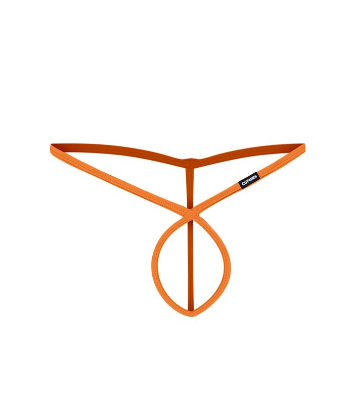 String ouvert aus Mikrofaser mit gummiertem Logo | CUT4MEN