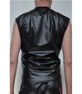 Herren Wetlook Weste mit Reißverschluss und Taschen | Regnes Fetish Planet Herren Wetlook Weste mit Reißverschluss und Taschen | Regnes Fetish Planet