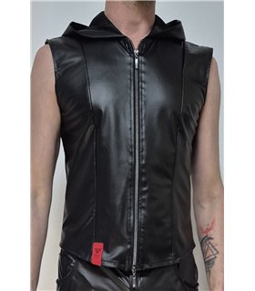 Herren Wetlook Weste mit Reißverschluss und vertikalen Stichen | Regnes Fetish Planet Herren Wetlook Weste mit Reißverschluss und vertikalen Stichen | Regnes Fetish Planet