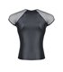 Transparentes Netz-T-Shirt mit glänzendem Wetlook-Akzent | Regnes Fetish Planet