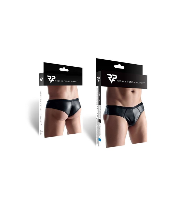 Wetlook-Herren-Slip mit Netz-Einsatz | Regnes Fetish Planet