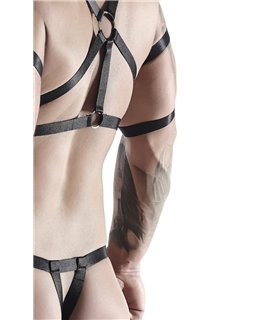 Elastisches Harness-Set mit Oberteil und zwei Unterteilen | Regnes Fetish Planet Elastisches Harness-Set mit Oberteil und zwei Unterteilen | Regnes Fetish Planet