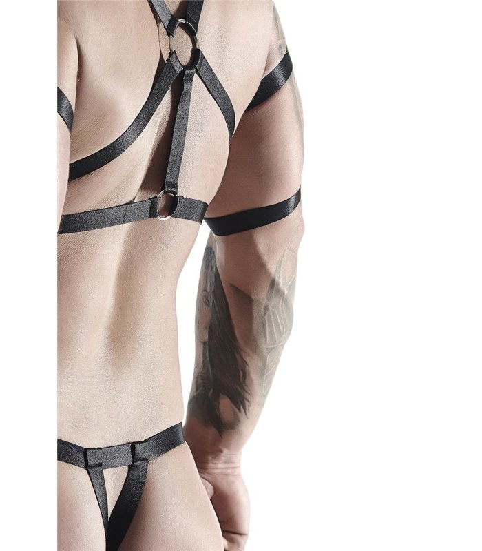 Elastisches Harness-Set mit Oberteil und zwei Unterteilen | Regnes Fetish Planet