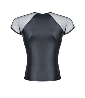 Transparentes Tüll-Shirt mit matter Wetlook-Oberfläche | Regnes Fetish Planet Transparentes Tüll-Shirt mit matter Wetlook-Oberfläche | Regnes Fetish Planet