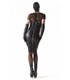 Wetlook-Kleid mit Reißverschlüssen und abnehmbaren Hosenträgern | Regnes Fetish Planet