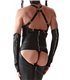 Langes Wetlook-Kleid mit Reißverschlüssen und Metallringen | Regnes Fetish Planet
